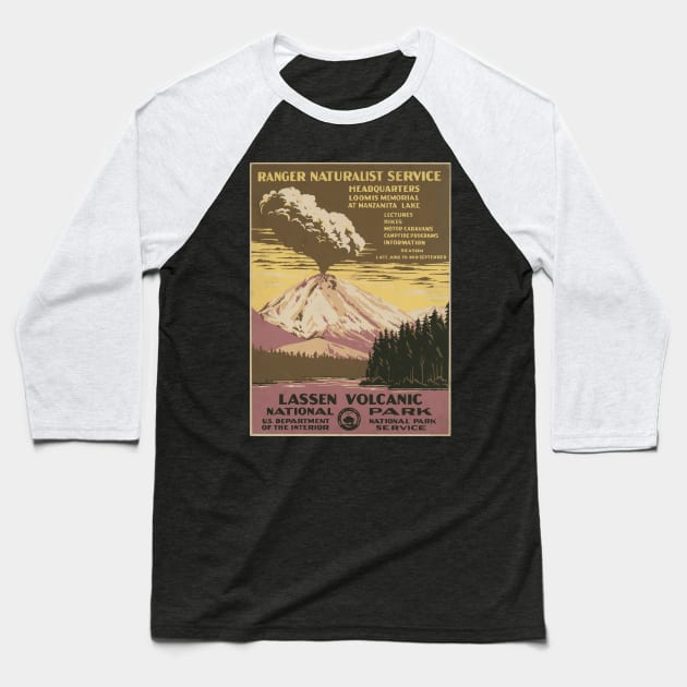 Hiking Camping National Park Lassen Volcanic Baseball T-Shirt by IngeniousMerch